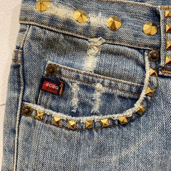 BCBG Max Azria Studded Distressed Boyfriend Jeans Size 4 - Picture 8 of 8